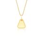 Pingente de Chapa de Formato Triangular em Ouro 18k