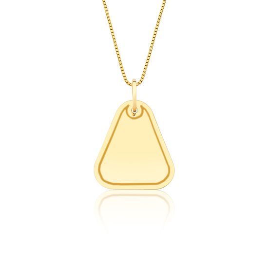 Pingente de Chapa para Personalizar em Ouro 18k