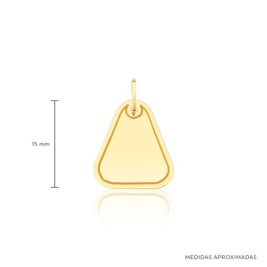 Pingente para  Personalizar em Ouro 18k - Medidas
