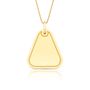 Pingente de Placa para Personalizar em Ouro 18k
