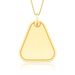 Pingente Triangulado de Chapa para Personaizar em Ouro 18k