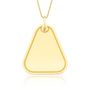 Pingente Triangulado de Chapa para Personaizar em Ouro 18k