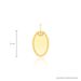 Pingente Oval em Ouro 18k para Personalizar - Medidas