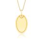 Pingente de Chapa Oval para Gravacao em Ouro 18k