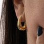 Brinco de Argola em Gota de Ouro Amarelo 10k