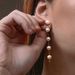 Brinco com Perolas em Ouro 18k Longo