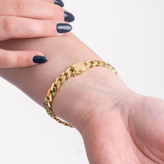 Pulseira-Feminina-de-Elos-Grumet-em-Ouro-Amarelo-10k