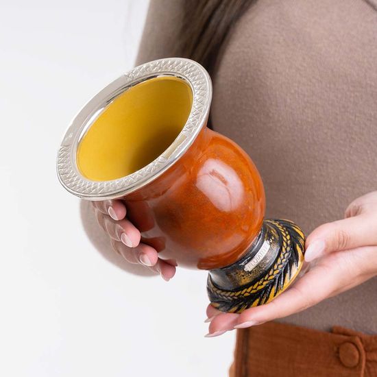 Cuia-para-Chimarrao-em-Prata-e-Ouro--Linhas-do-Sul