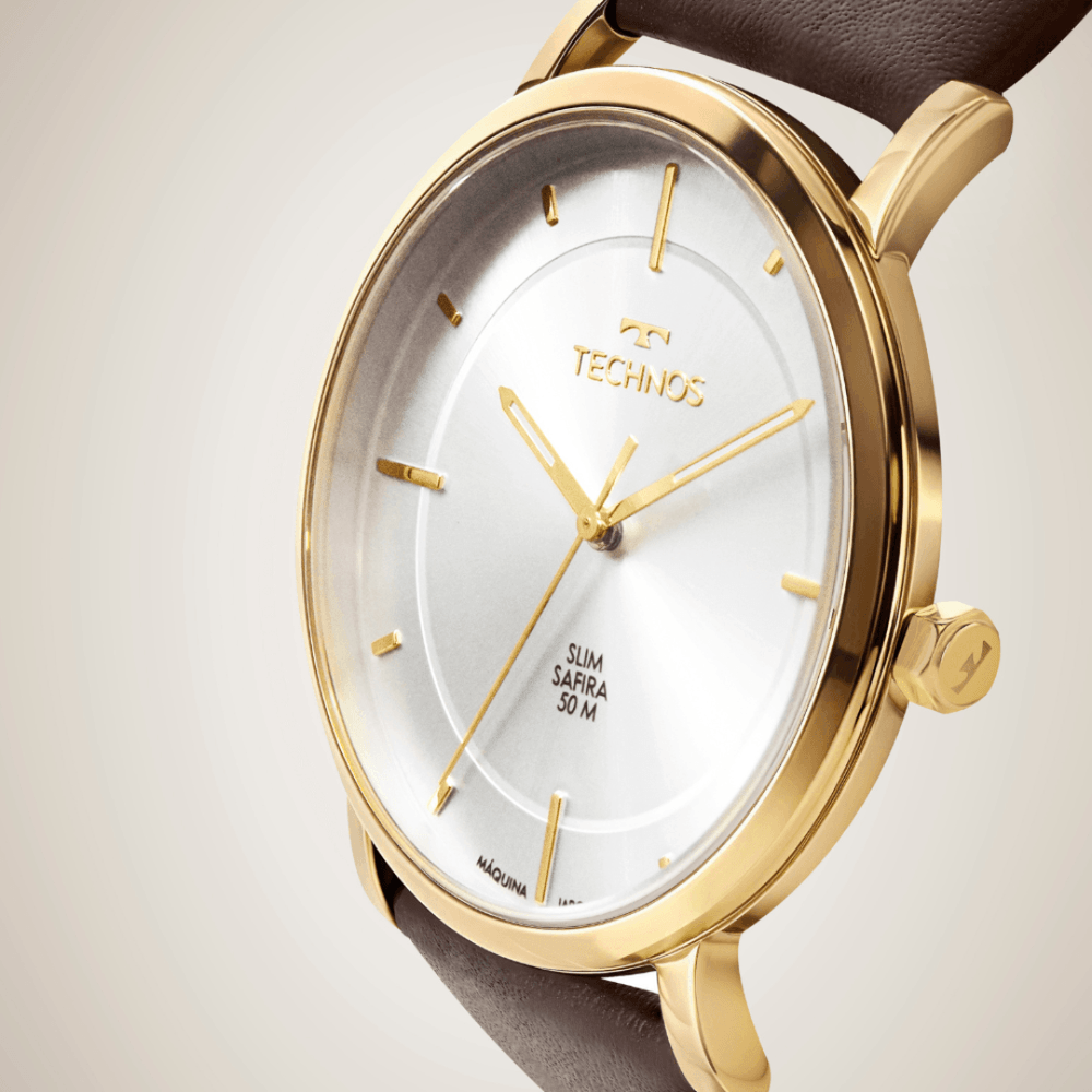 TECNOS 　SLIM　NEAT Relógio Masculino Technos Minimalista - fluiartejoias