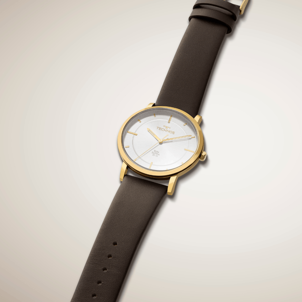 TECNOS 　SLIM　NEAT Relógio Masculino Technos Slim Preto Garantia 1 Ano Cor da correia
