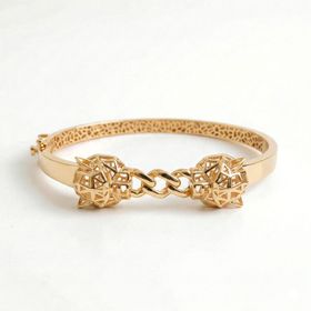 Bracelete-Feminino-em-Ouro-Amarelo-18K-com-Design-Geometrico-Vazado