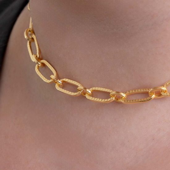 Colar-de-Ouro-Amarelo-18K-com-Elos-Ovais-Elegantes