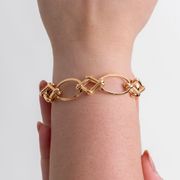 Pulseira-Feminina-em-Ouro-Amarelo-18K-com-Elos-Ovais
