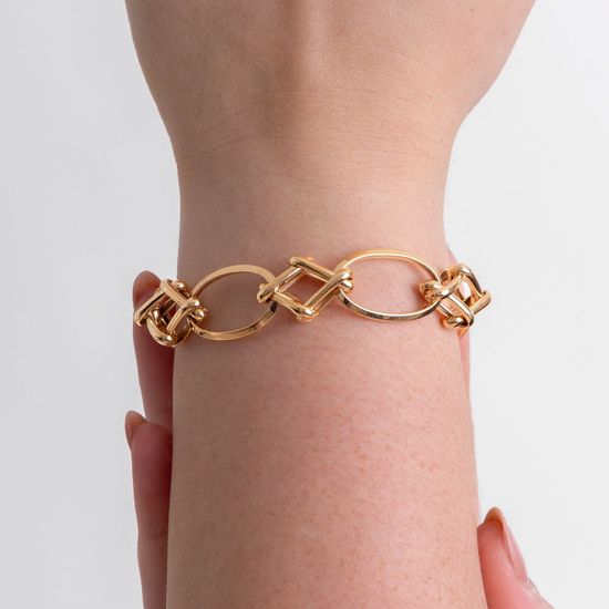 Pulseira-Feminina-em-Ouro-Amarelo-18K-com-Elos-Ovais