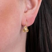 Brinco-Feminino-em-Ouro-de-Flor-Trevo-Texturizada