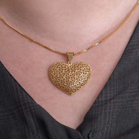 Pingente-de-Ouro-Coracao-Delicado-Texturizado