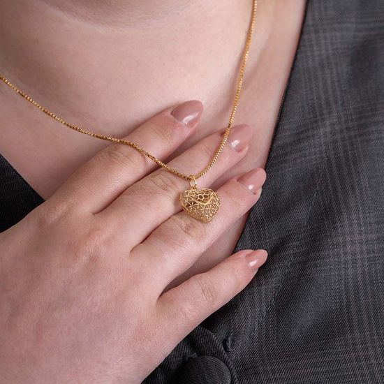 Pingente-Coracao-Ouro-Amarelo-Texturizado