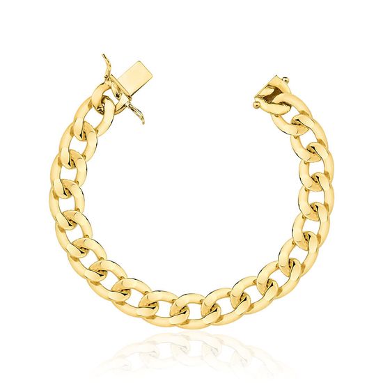Pulsiera-Unissex-Grumet-Estilo-Navete-Em-Ouro-18k