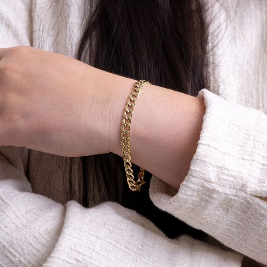 Pulseira-com-elos-grumet-da-Fluiarte-em-ouro