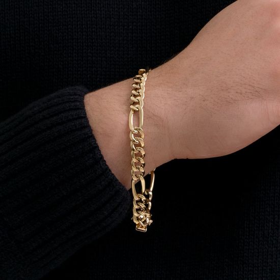 Pulseira-Masculina-Figaro-em-Ouro-18K