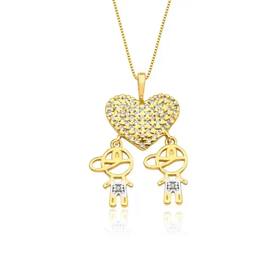 pingente-2-meninos-e-coracao-em-ouro-18k